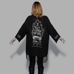 Black CraftCult I Put A Spell On You shawl/kimono